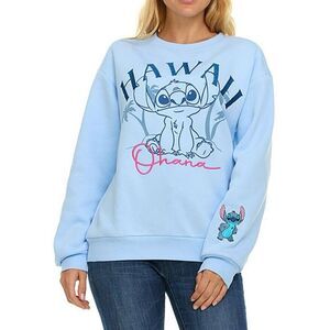 Disney Stitch Ohana Hawaii Blue women Medium‎ Sweatshirt New